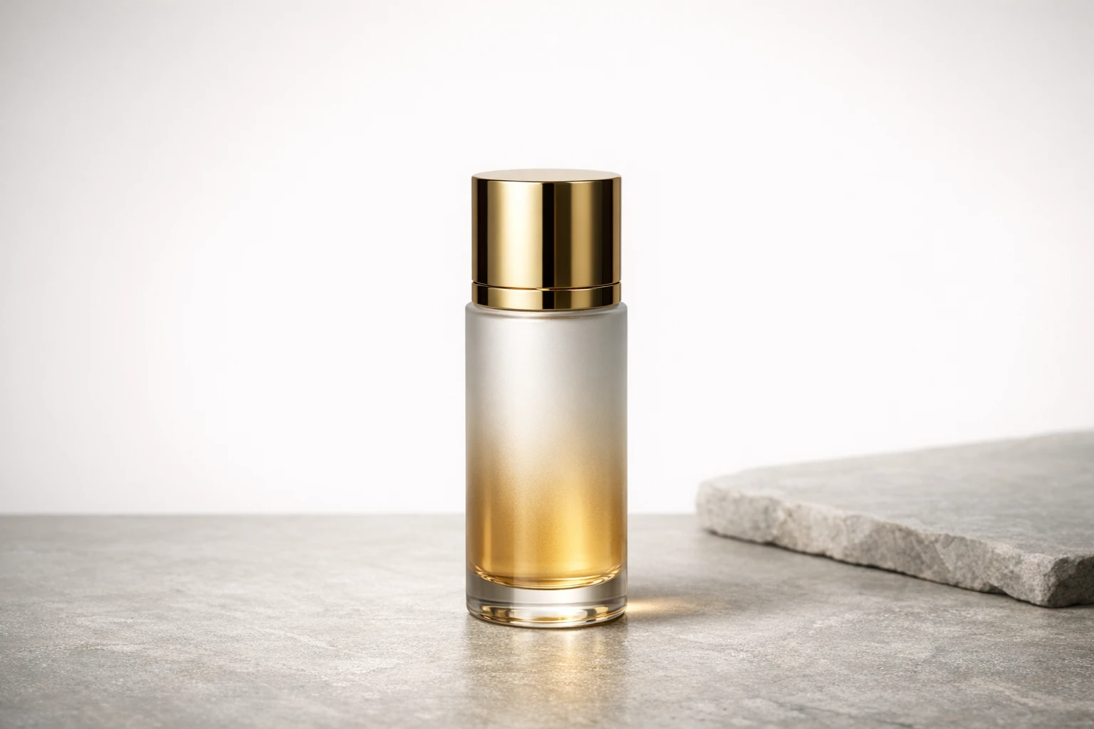 Luxury skincare bottle product prompt example